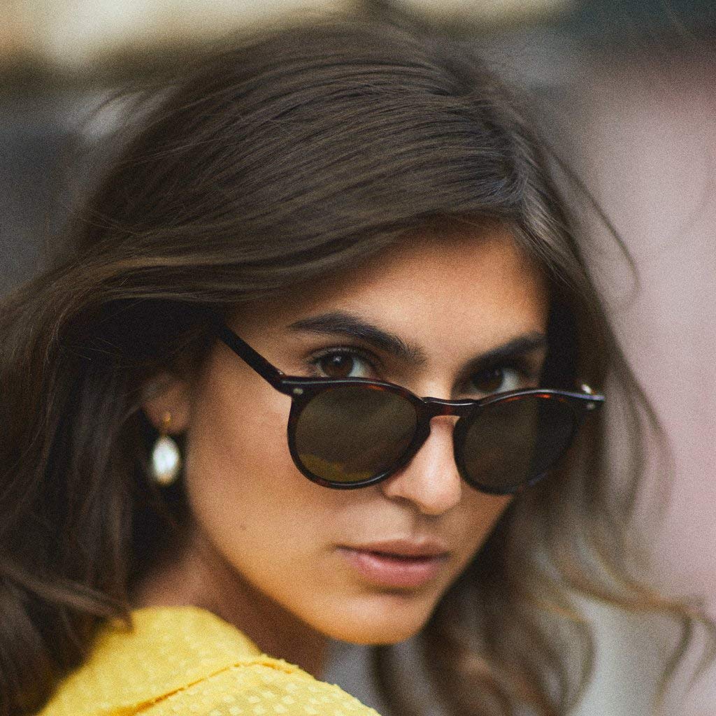 Christopher Cloos Paloma Espresso Round Polarized Sunglasses for Men & Women - UV400 Protection Unisex Fashion Shades with Case - Perfect for Driving, Beach & Outdoor Activities