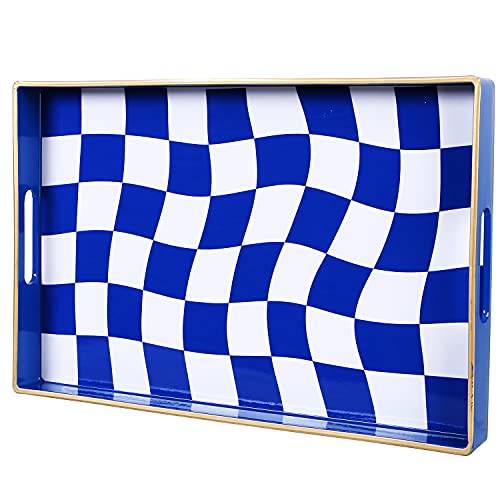 Blue and White Checkered