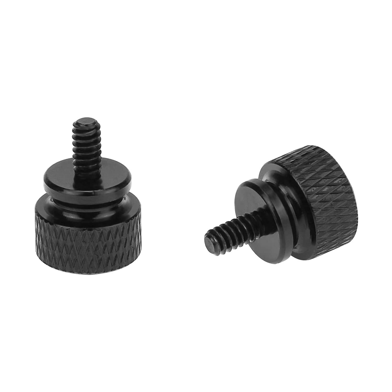 10-Pack Black Anodized Aluminum 6-32 Thread Thumb Screws for Computer Case, Cover, Power Supply & Hard Drives - Secure PC Components with Easy Hand-Tightening (Perfect for DIY PC Builds & Hardware Upgrades)