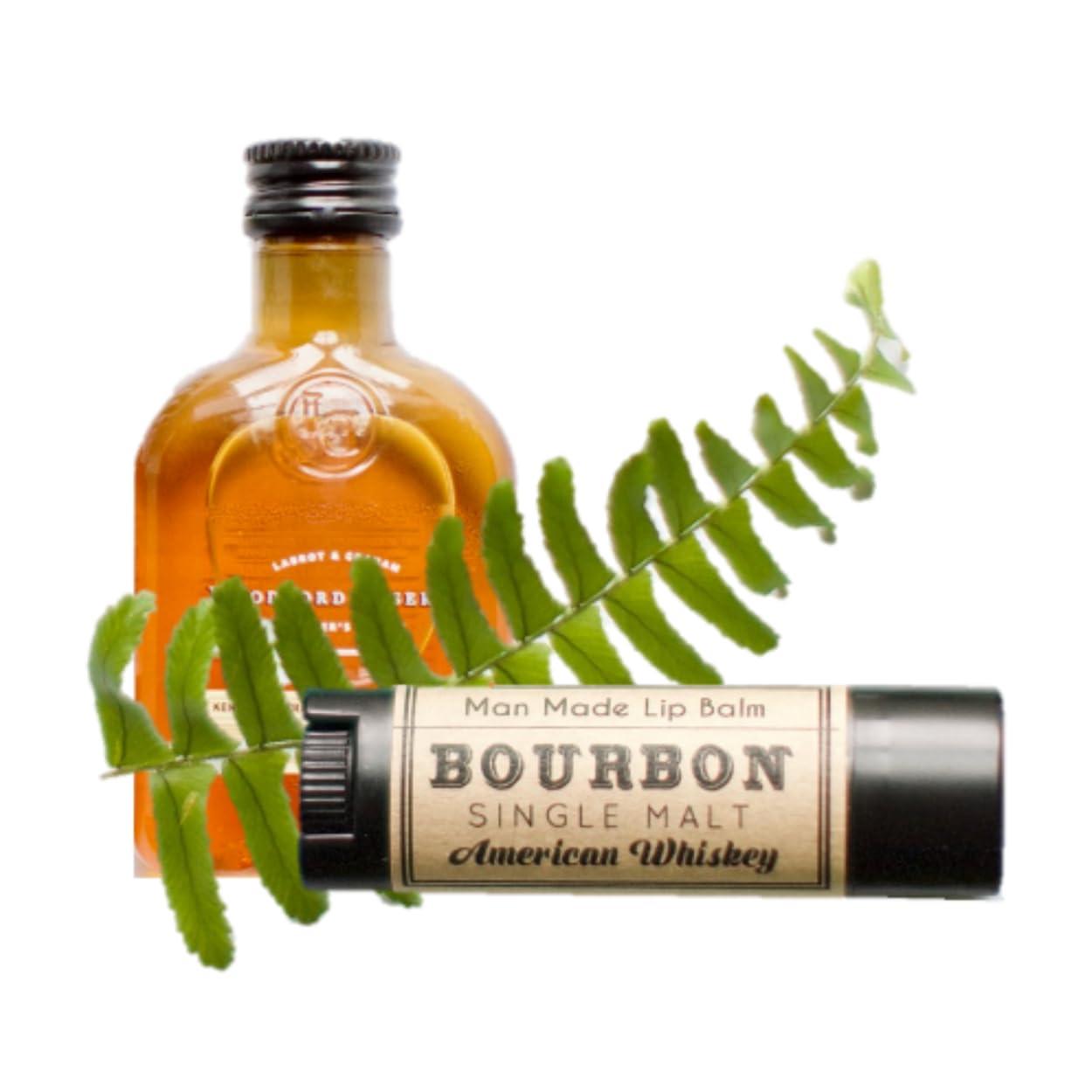 Bourbon Whiskey Flavored Lip Balm for Men - Moisturizing Chapstick with Unique Flavor, Funny Stocking Stuffer & White Elephant Gag Gift for Adults - Perfect for Dry Lips, Parties and Novelty Gifts