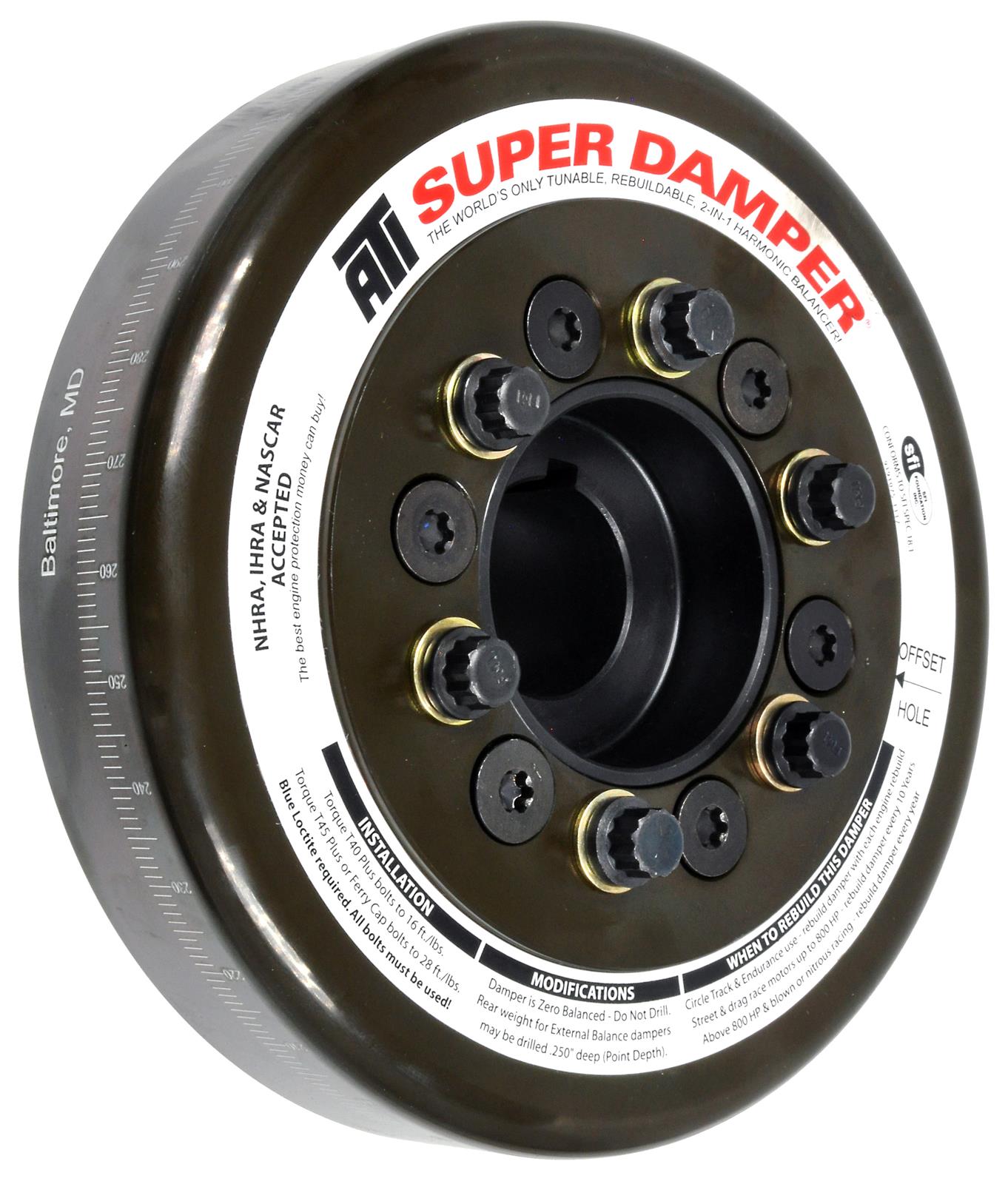ATI Super Damper for Perkins 640 SFI - High Performance Vibration Dampener for Diesel Engines | Perfect for Heavy-Duty Trucks, Marine, and Industrial Applications
