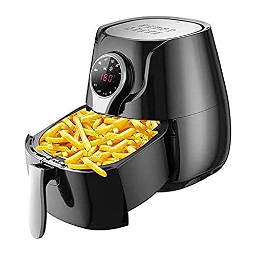NesRabbit 5.8QT Electric Air Fryer with Turbo Cyclonic Rapid Air Technology - Digital Timer & Temperature Control, Removable Nonstick Basket for Frying, Grilling, Baking & Roasting Healthy Oil-Free Meals - Perfect for Family Dinners, Meal Prep & Quick Snacks