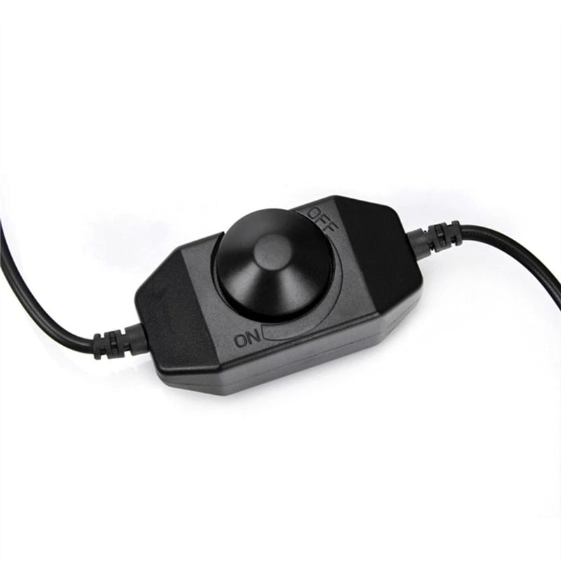 USB Male to Female Extension Cable with Adjustable Control Knob - Black | for Computers, Printers, and Office Equipment Connectivity