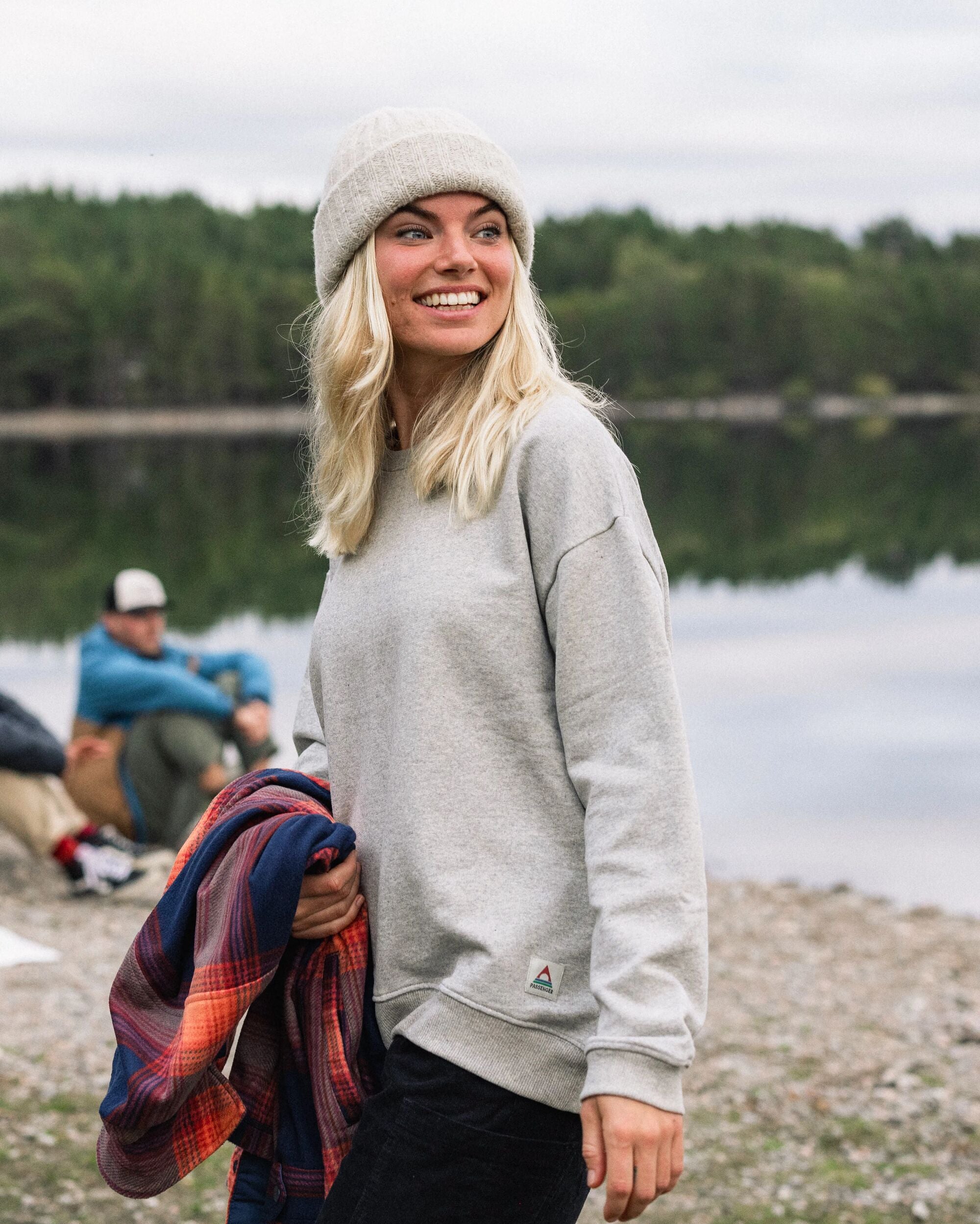 Heritage Recycled Cotton Oversized Sweatshirt - Mid Gray Marl | Eco-Friendly Unisex Pullover | Casual Loungewear & Streetwear Fashion