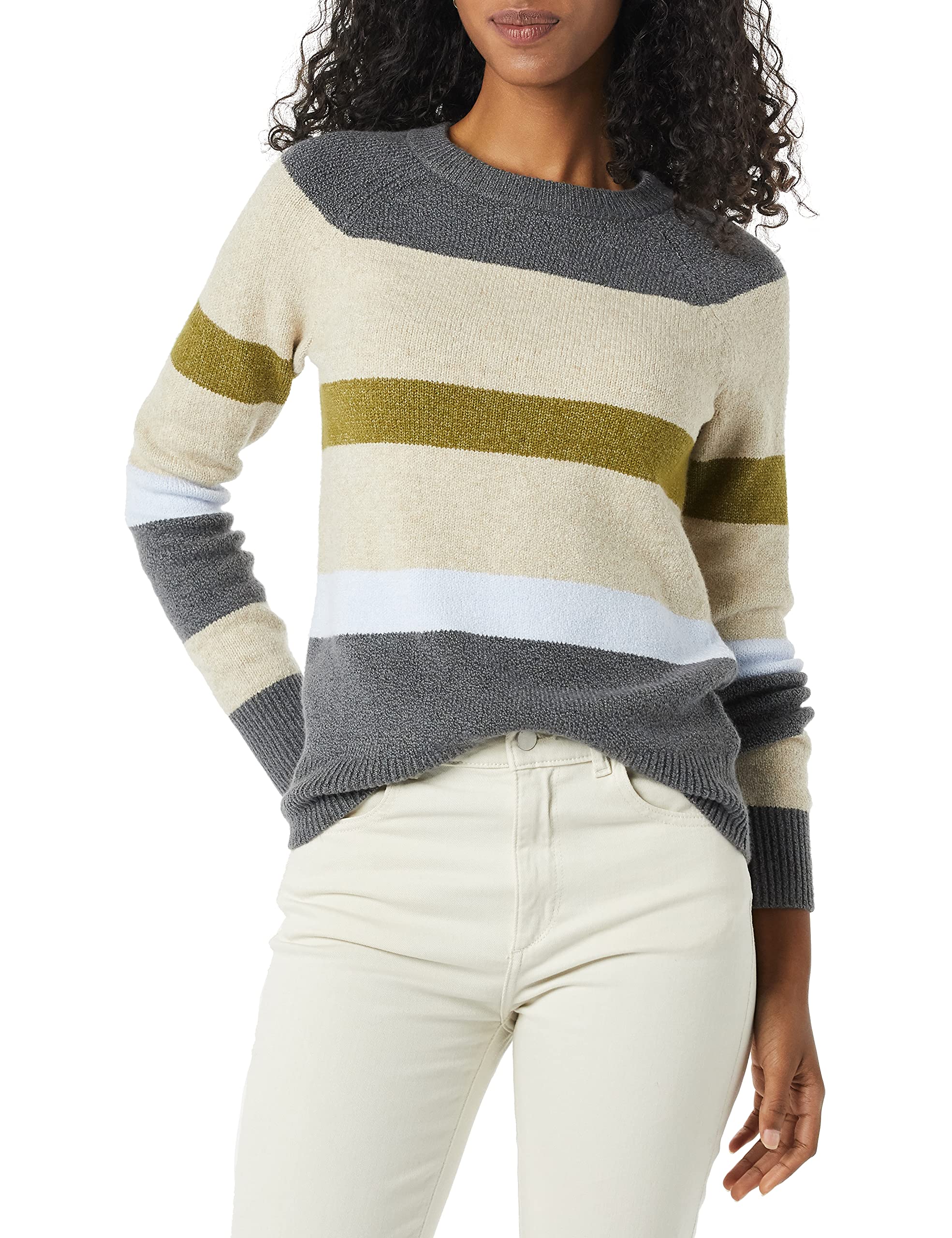 Amazon Essentials Women's Soft-Touch Crewneck Novelty Sweater - Cozy Casual Pullover for Fall & Winter - Perfect for Office, Date Night & Holiday Gatherings