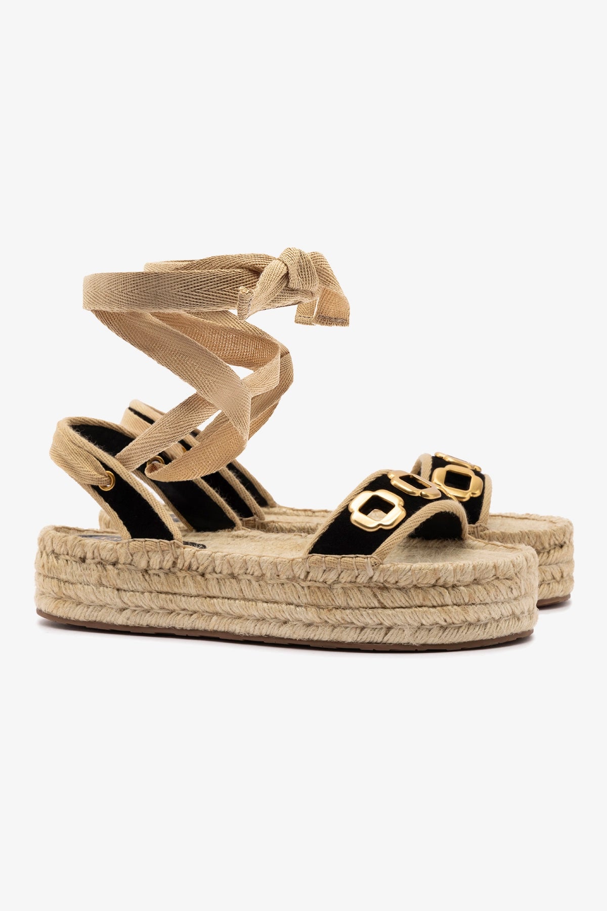 Black Suede Milan Espadrille Flatform Sandals for Women - Comfortable Summer Wedge Shoes for Beach, Vacation & Casual Outfits