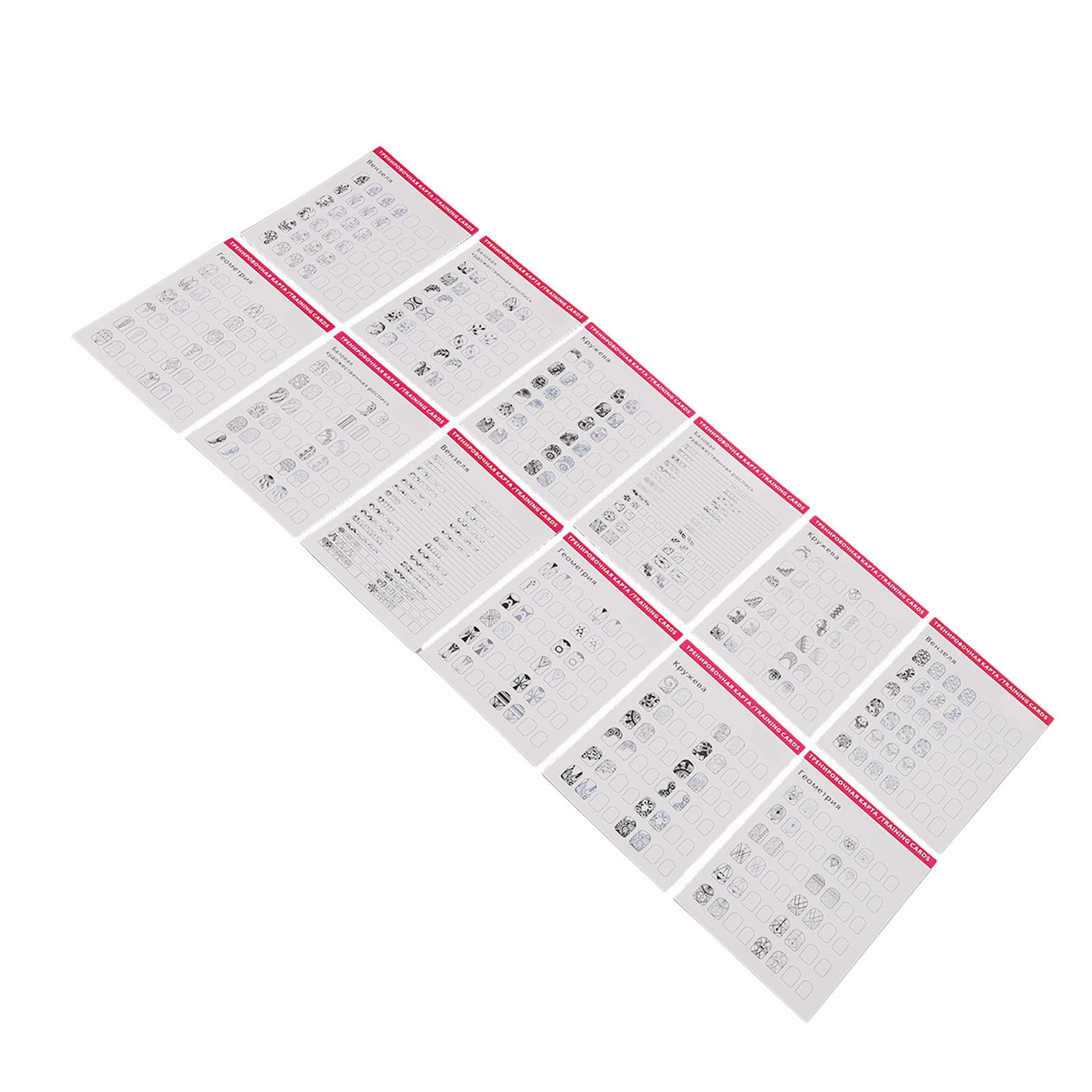 Nail Art Practice Mat - 12 Mode 3D Nail Training Sheet with Multiple Nail Shapes, Easy to Clean for Professional Nail Artists | Perfect for Salon Practice, Home Nail Art Training & DIY Manicure