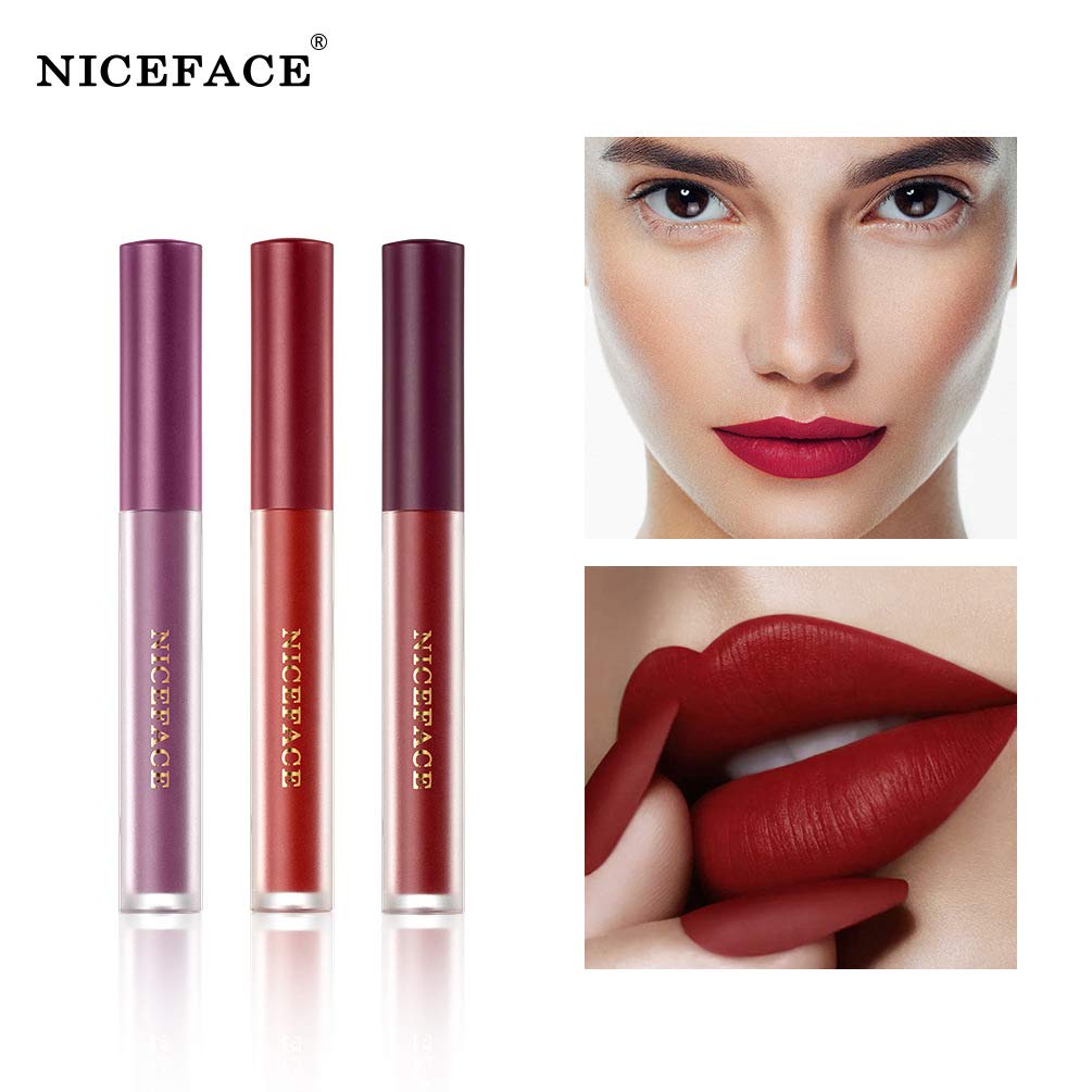 6 Color Velvet Matte Liquid Lip Gloss - Waterproof Long Lasting Lipstick with Non-Sticky Finish | Perfect for Parties, Date Nights & Everyday Wear