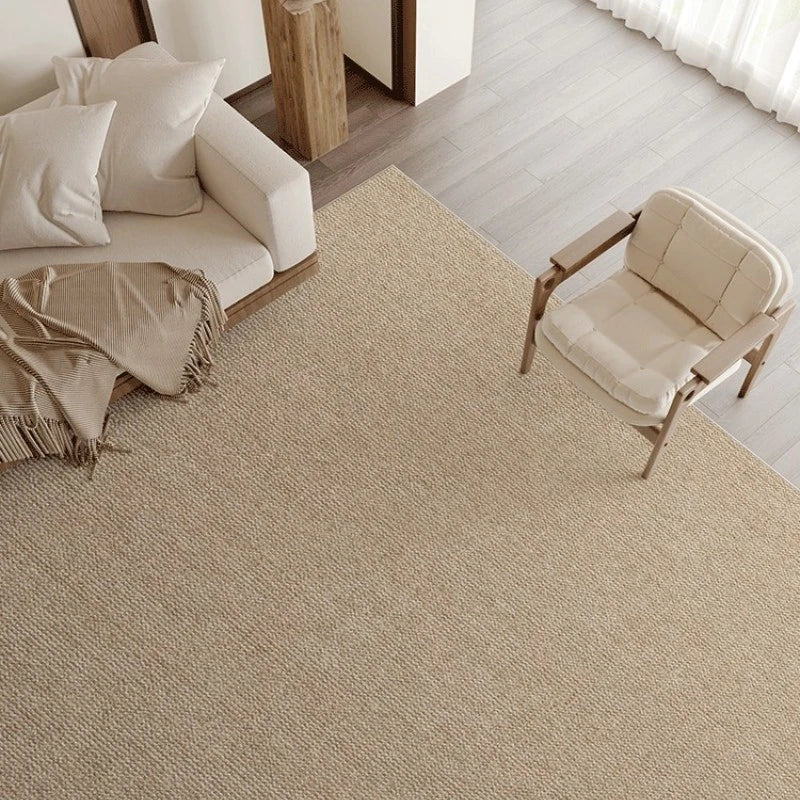 Talia Minimalist Cotton Linen Waterproof Spillproof Area Rug - Soft & Durable Floor Mat for Living Room, Bedroom, Nursery | Easy Clean Home Decor