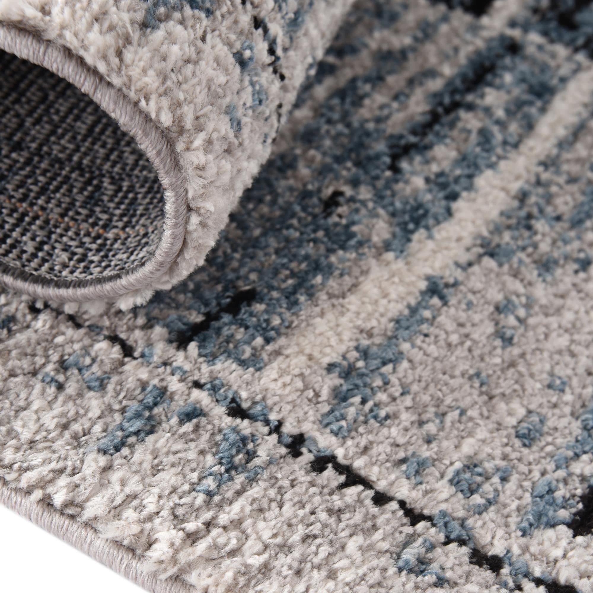 Unique Loom Aramis Collection Blue & Black Area Rug - 2'7