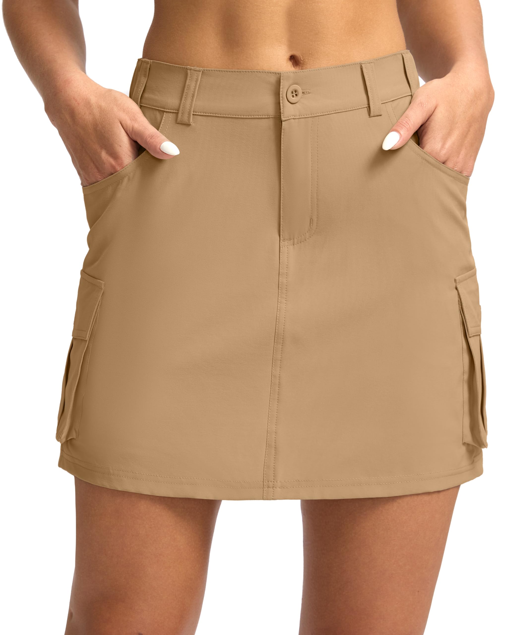 Women's 5-Pocket Cargo Skort - Stretchy Golf Skirt for Casual, Hiking & Summer Outfits | Perfect for Outdoor Activities & Sports Wear