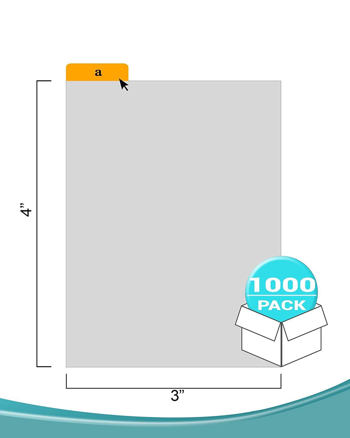 1000 Pack 3x4 Inches Clear Plastic Bags for Packaging - 4 Mil Tear Resistant Polyethylene Flat Bakery Bags with Open Top | Perfect for Popcorn, Homemade Bread, Cookies, Candy & Party Favors | Food Safe Storage & Retail Display
