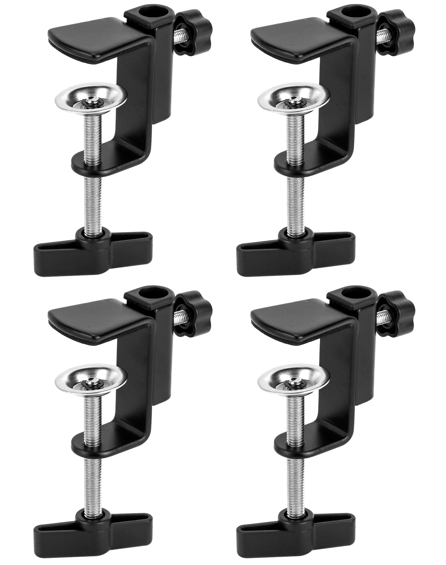 QWORK 4 Pack Adjustable Metal C-Clamp with 1/2