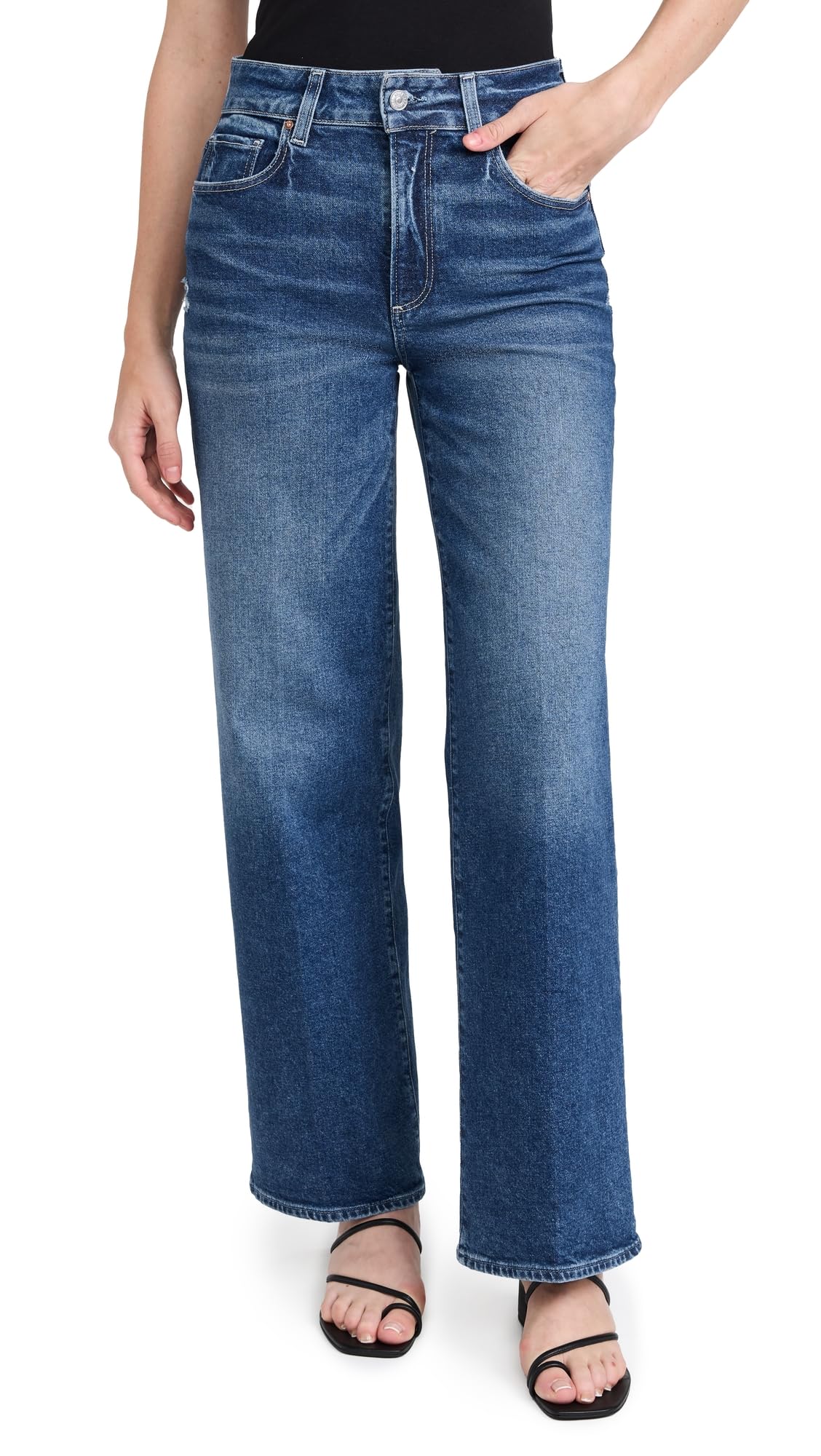 PAIGE Women's Sasha High-Rise Wide Leg Jeans - 32