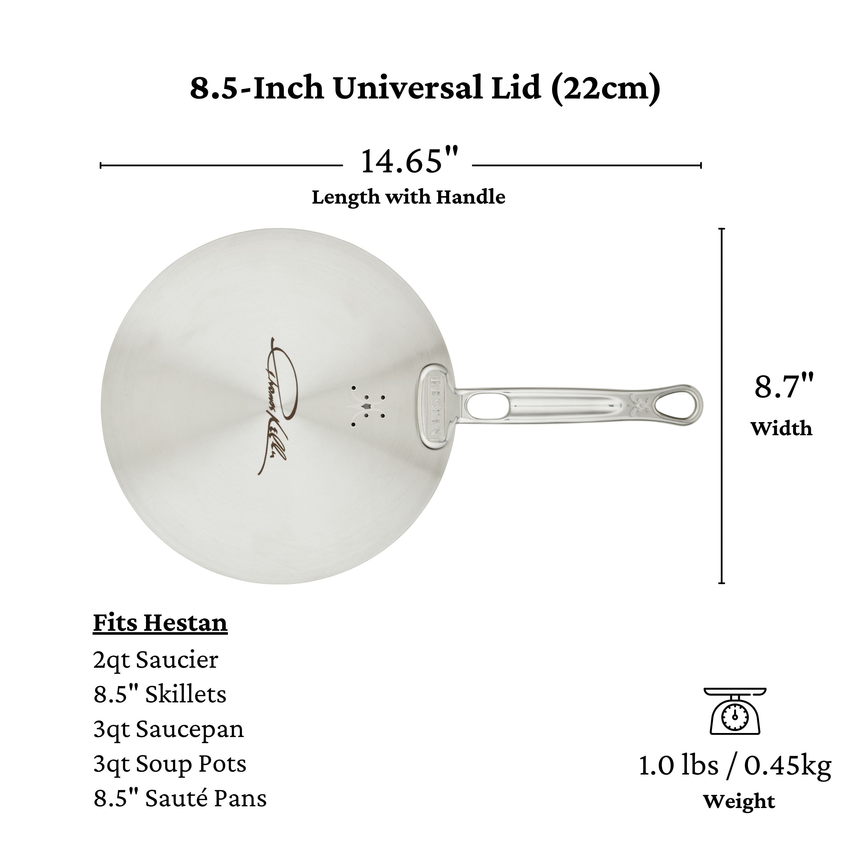 Premium Commercial-Grade Stainless Steel Universal Pot Lid - Durable & Versatile for Restaurants, Catering & Home Cooking