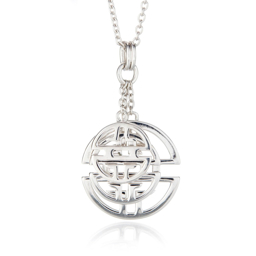 Triple Shou Charm Pendant Necklace - Elegant Chinese Longevity Symbol Jewelry for Women | Perfect Gift for Birthday, Anniversary & Special Occasions