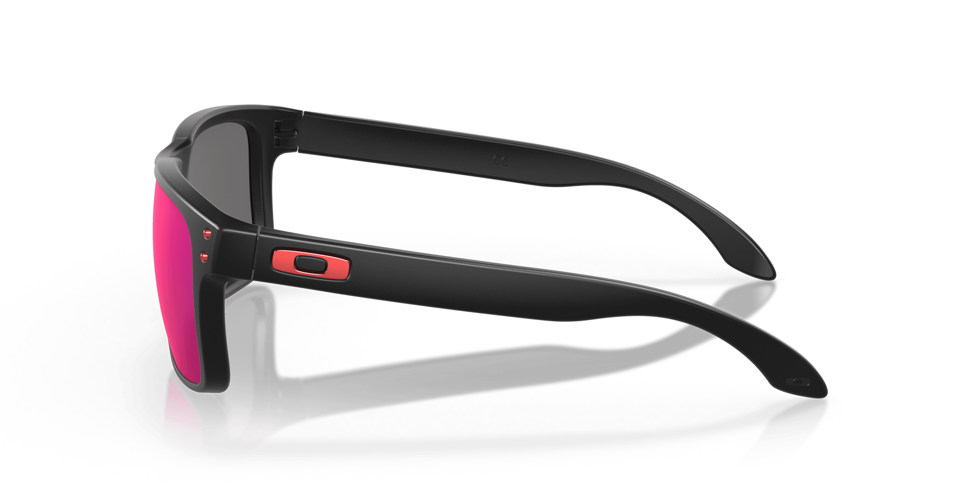 Holbrook Sunglasses for Men & Women - Matte Black Frame with Red Iridium Lenses - UV Protection Polarized Shades for Driving, Outdoor Sports & Fashion