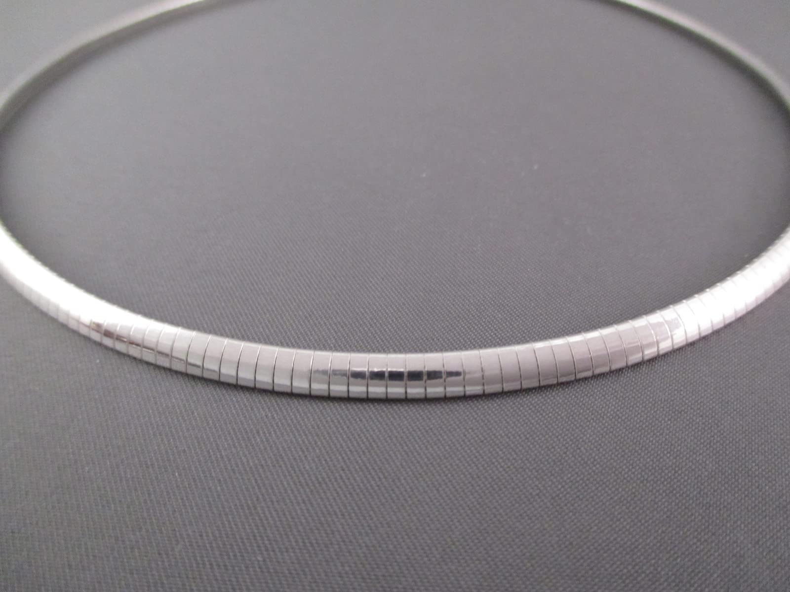 Verona Jewelers 925 Sterling Silver Italian Flat Omega Chain Necklace - 2mm, 3mm, 4mm, 6mm, 8mm Sizes | Flexible Cubetto Wire Design | 16