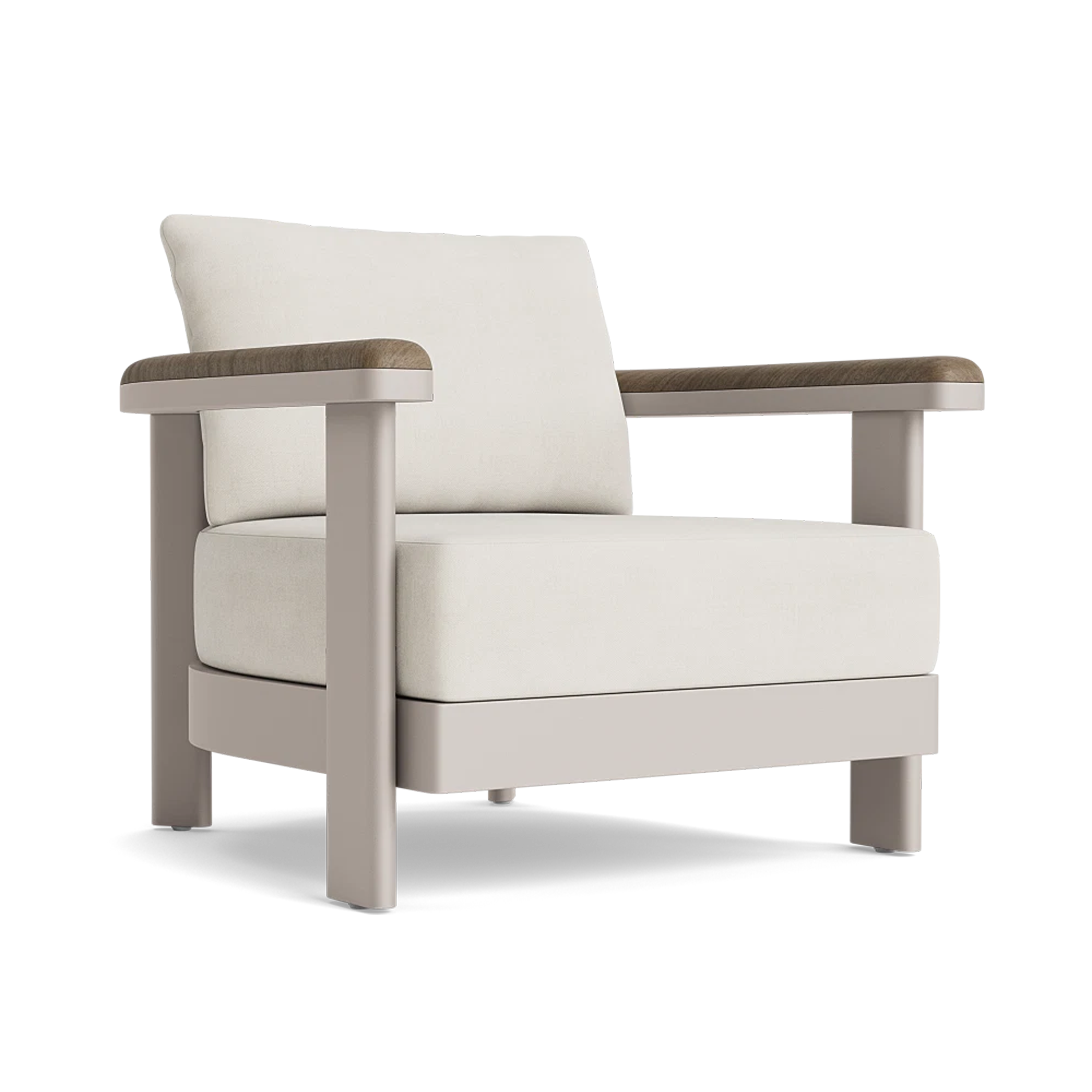 Modern Luca Lounge Chair with Premium Teak Wood - Perfect for Living Room, Patio, or Office Relaxation