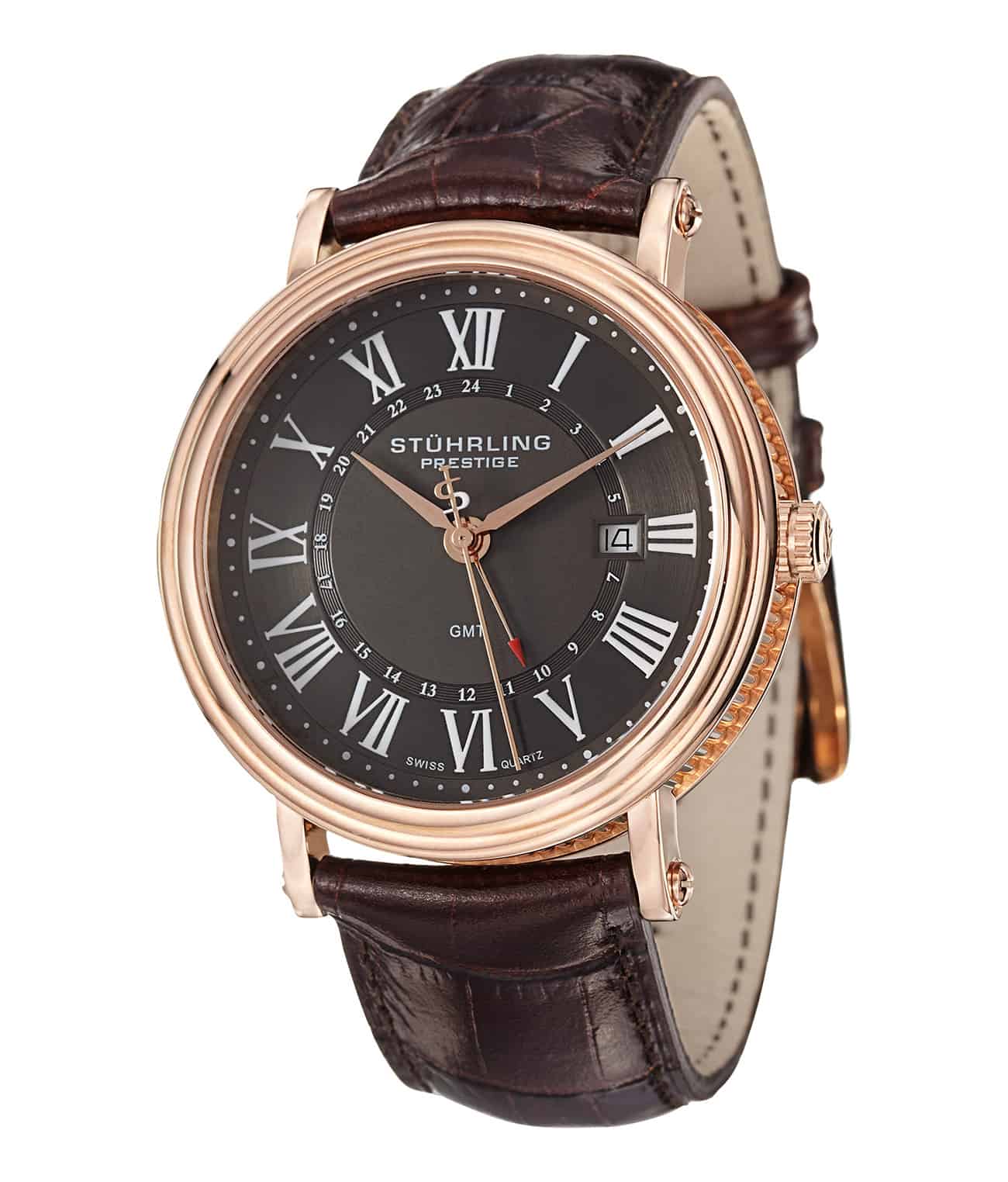 White Dial / Silver Case / Brown Leather Strap Tang Buckle