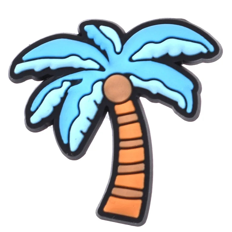 Summer Island Sandy Beach Shoe Charms Pins for Crocs - Fun Decorative Accessories for Kids & Adults - Perfect for Christmas, Birthday Parties & Beach Vacations