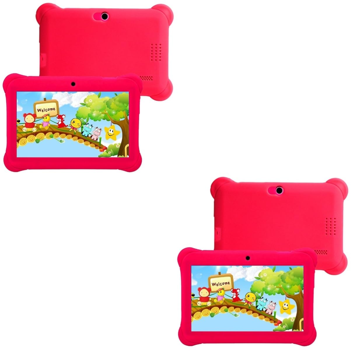 Jojofuny 2-Pack 7-Inch Educational Kids Tablet - Interactive Learning Tablet for Children Ages 3-8 | Perfect for Homeschooling, Travel & Early Childhood Development