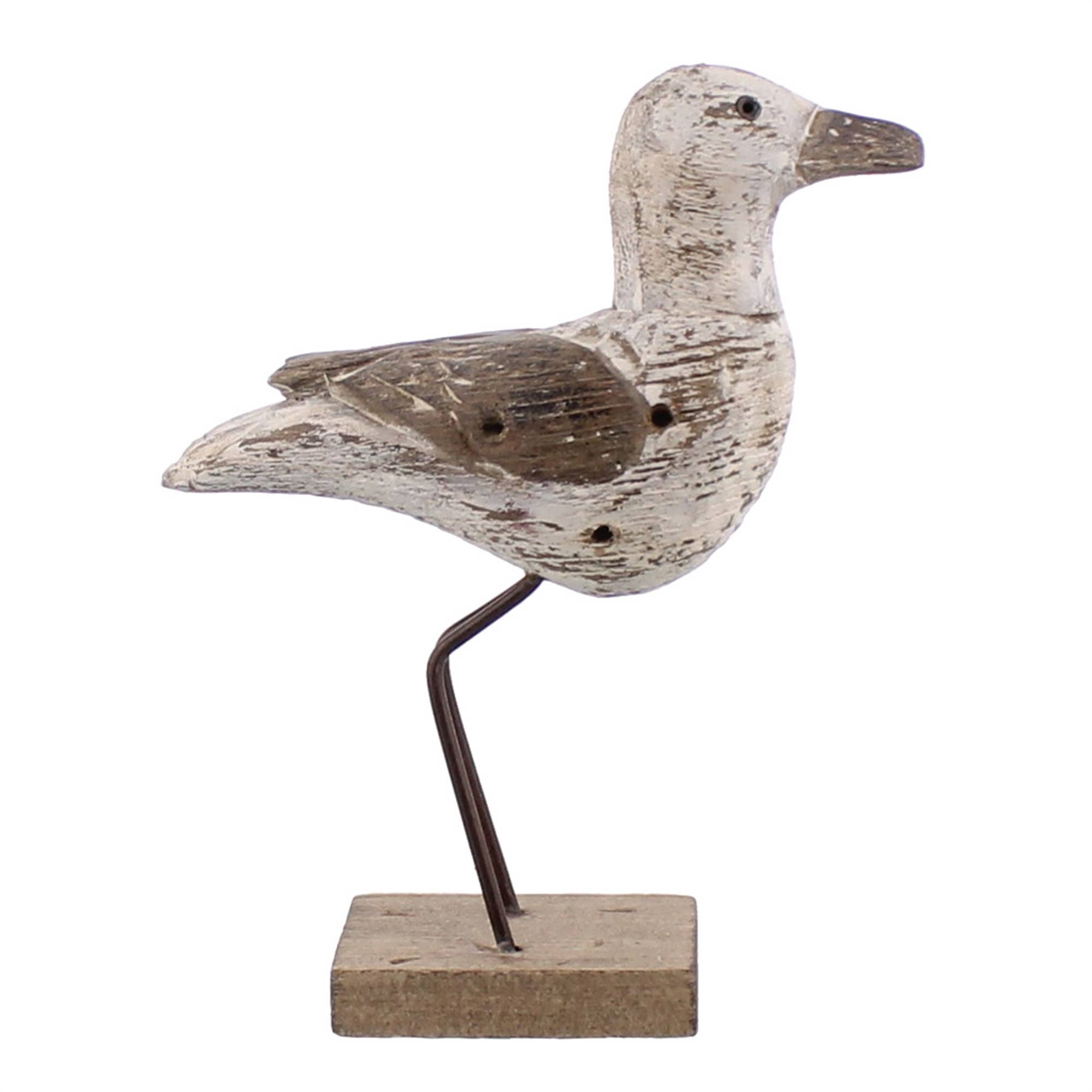 Kelso Wood Seagull - Handcrafted Wooden Seagull Decor for Coastal & Nautical Home Decor | Perfect for Beach House, Living Room, and Office Decoration