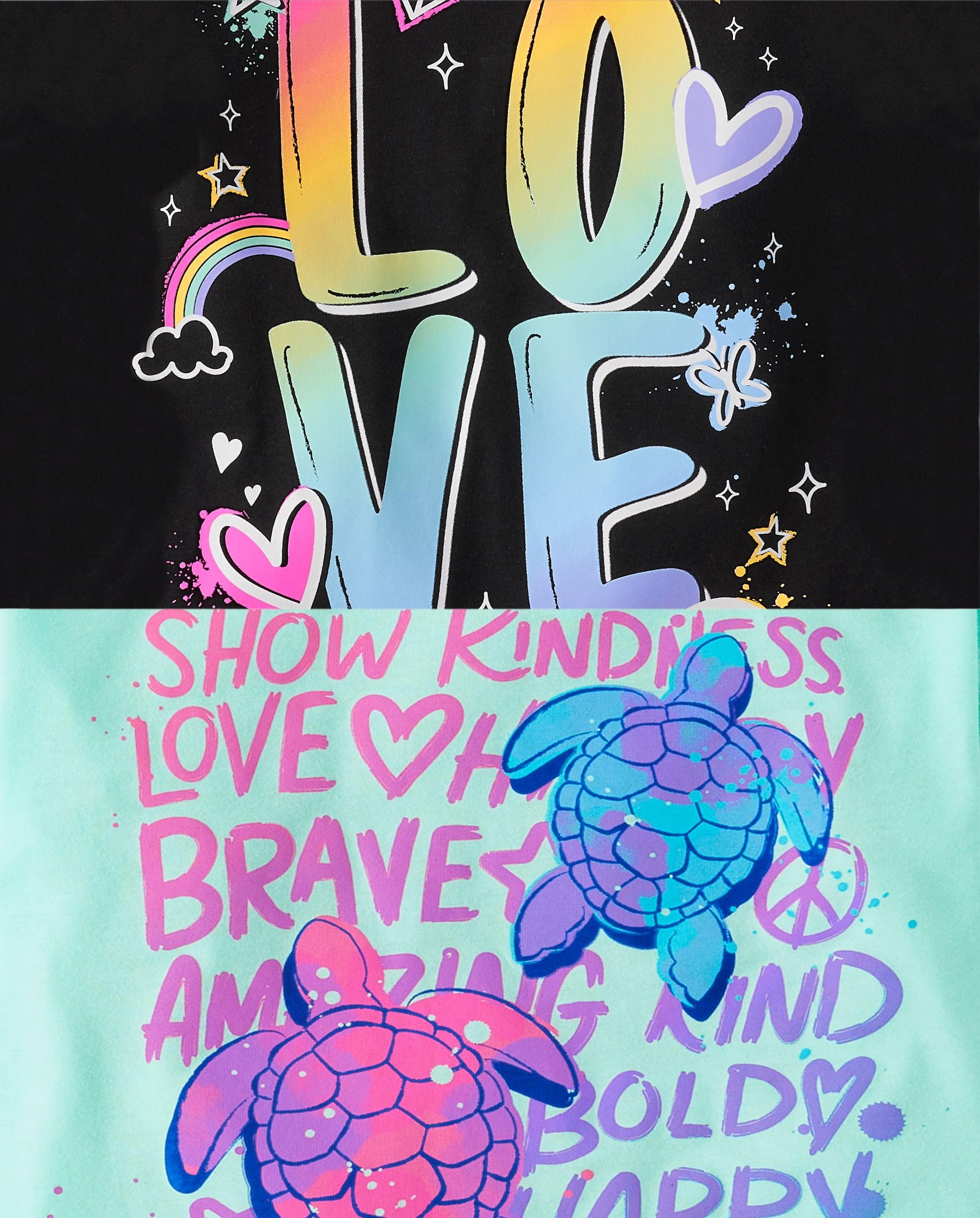 The Children's Place Girls' Dinosaur Long Sleeve Graphic T-Shirt - Cute Dino Print Top for School, Playdates & Everyday Wear