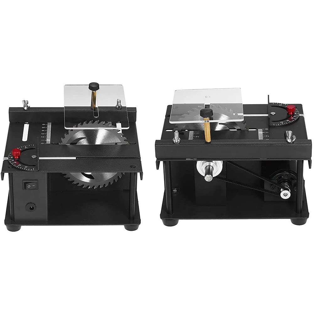 Mini Electric Table Saw for Wood Cutting & Polishing - Adjustable Height & Angle, Portable DIY Woodworking Tool for Wooden Model Crafts, PCB Cutting - Perfect for Hobbyists & DIY Projects