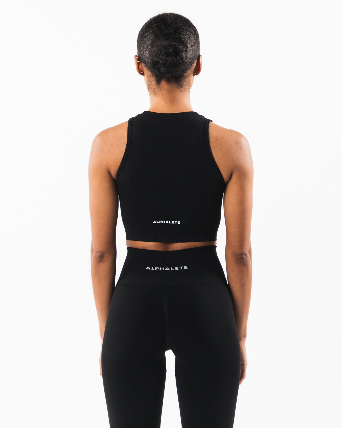 Stratus Crop Tank Top for Women - Black - Perfect for Yoga, Running & Casual Wear
