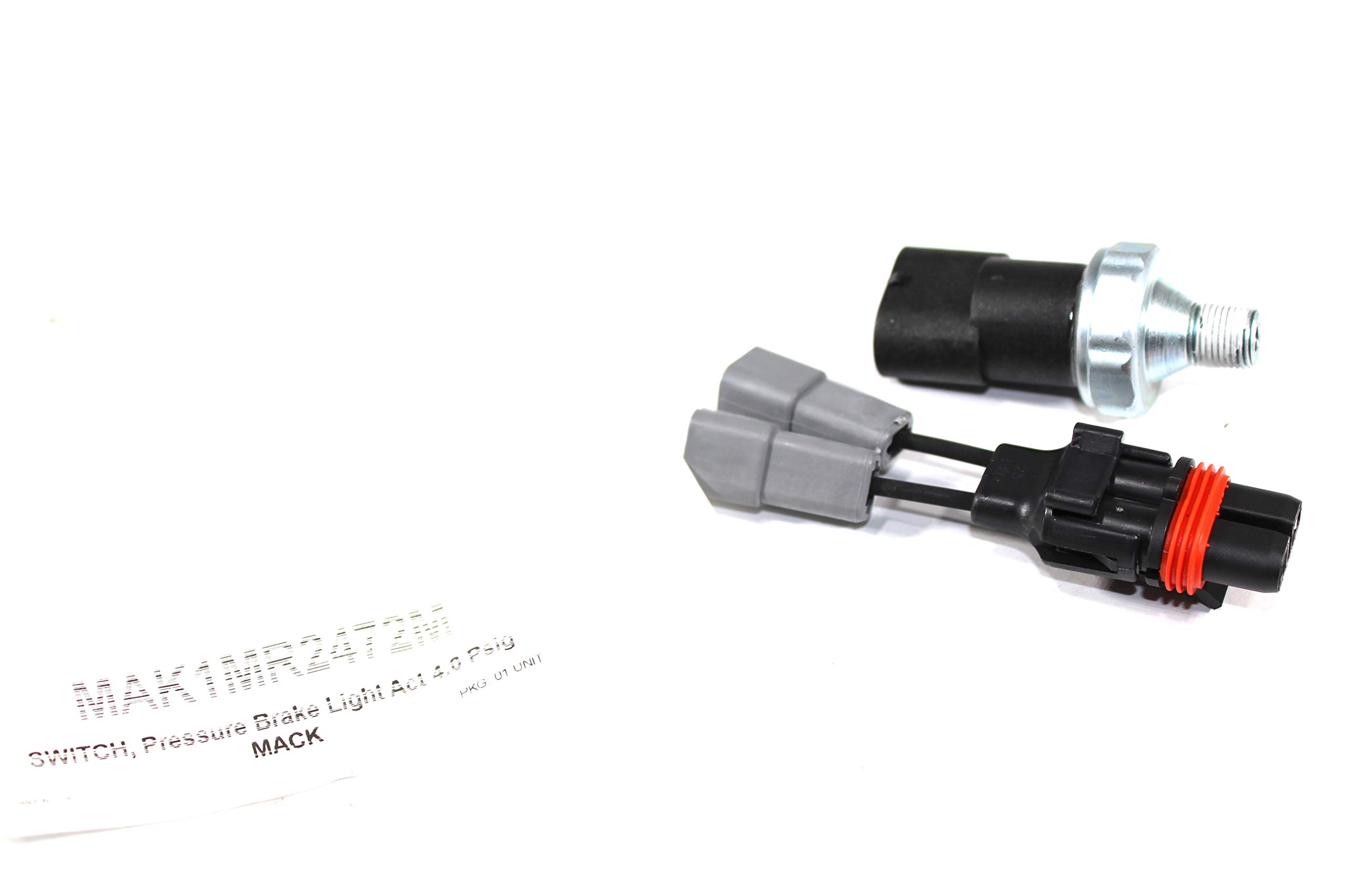 Mack Truck Pressure Brake Light AC Switch (4.08 Psig) with Socket/Connector - Replaces 1MR2472M & FSW-0491 - Heavy Duty Replacement Part for Mack Trucks & Commercial Vehicles