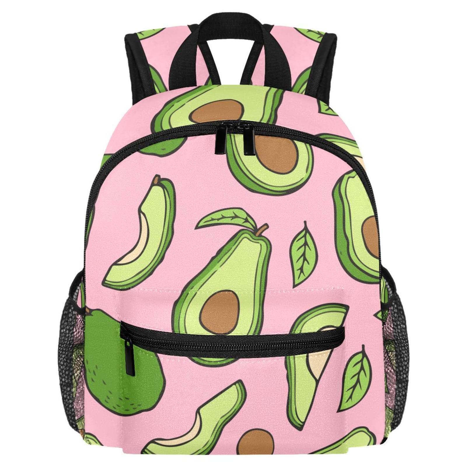 Lightweight Mini Backpack for Kids - Cute Pink Avocado Print Bookbag for School, Travel & Day Trips | Durable Small Backpack for Girls & Boys