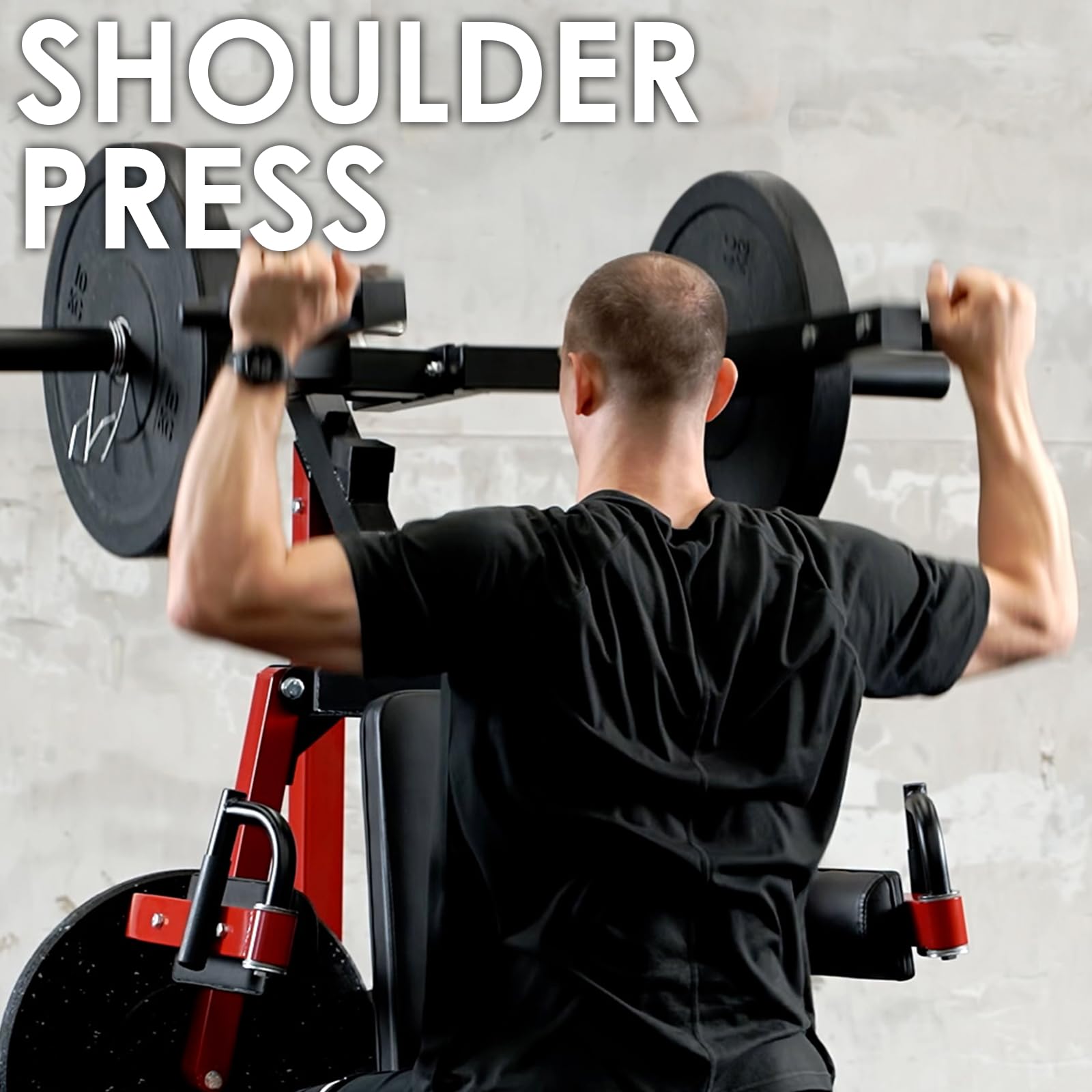 Mikolo Deltoid & Shoulder Press Machine - Adjustable Lateral Raise Strength Trainer w/800lb Capacity, Ergonomic Seat & Backrest for Home Gym Workouts (Ideal for Shoulder Toning & Upper Body Strength Training)