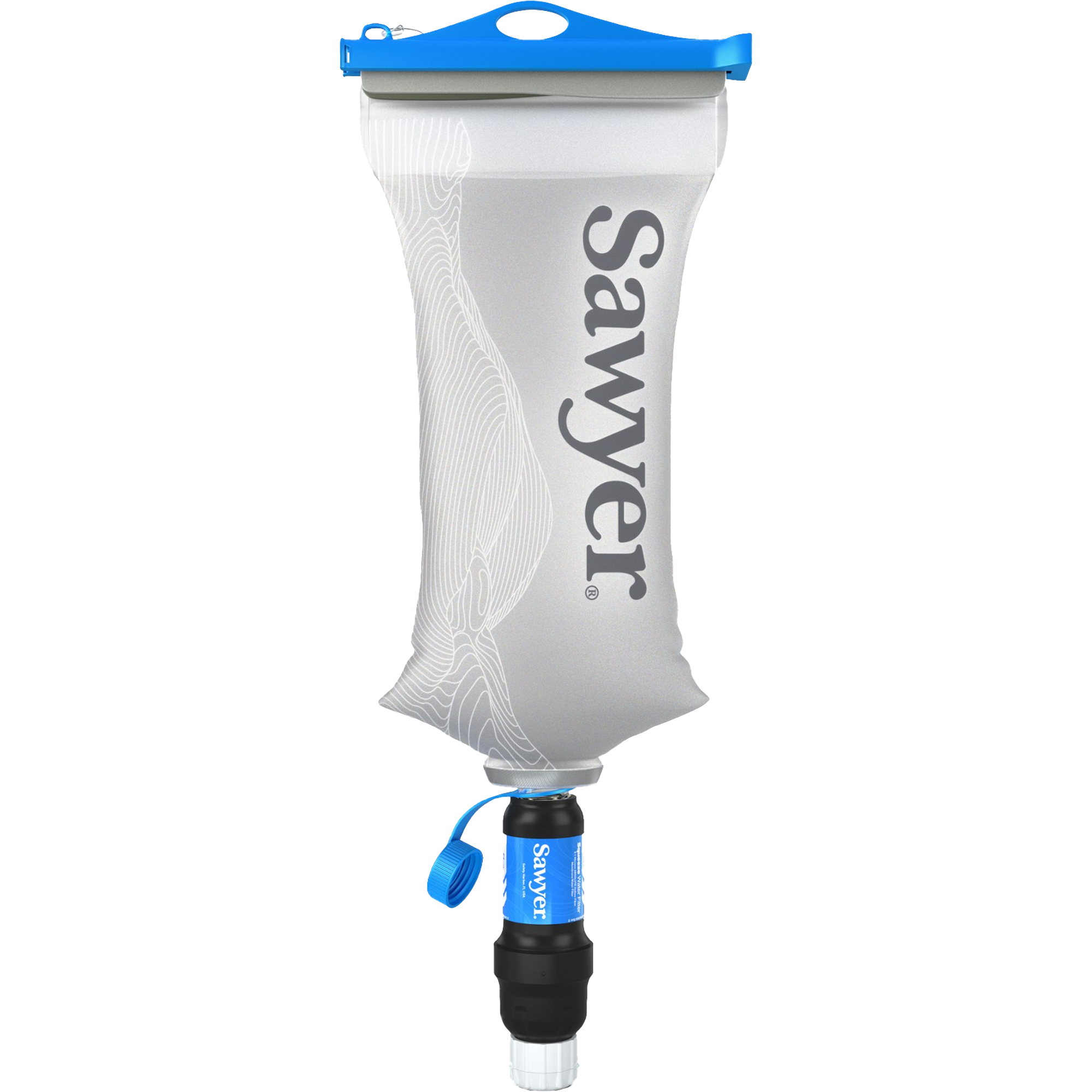 CNOC Premium 2L Lightweight Backcountry Water Filter System - Portable Squeeze Bag for Hiking, Camping & Emergency Preparedness