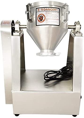 8.5L Lab Dry Powder Mixer - Adjustable Speed 33 RPM Blender for Food, Chemical & Medical Powders - Perfect for Mixing Granules, Pharmaceuticals & Laboratory Use