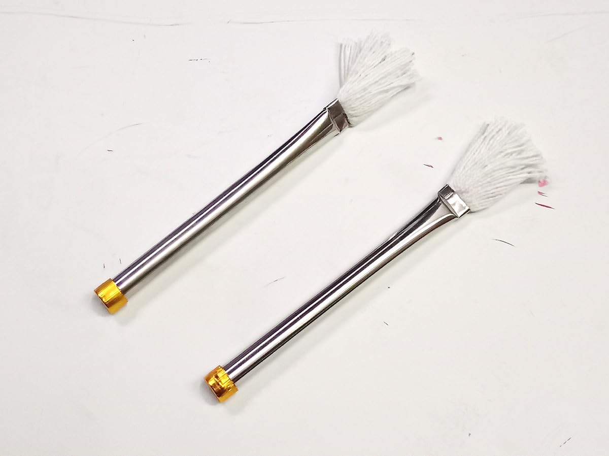 Premium Cotton Thread Oil Basting Pastry Brush with Stainless Steel Handle - 8 Inch, 2 Pack - Perfect for Baking, Grilling, and BBQ Meat Glazing