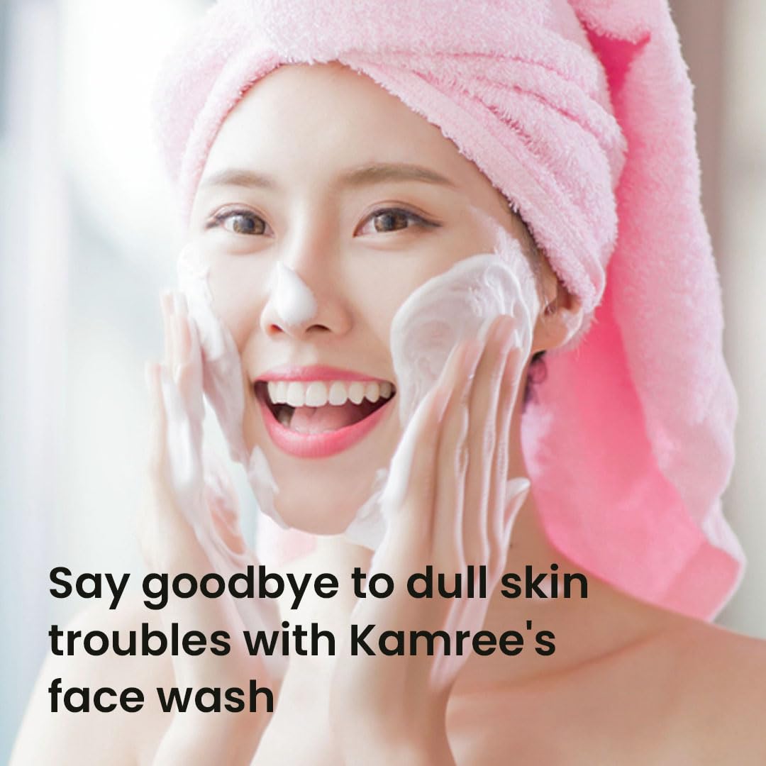 KAMREE® Oil Control Face Wash with 2% Salicylic Acid & 1% Glycolic Acid - Sulfate Free Anti Acne Cleanser for Pimples & Oily Skin - 100ml for Women & Men - Perfect for Daily Skincare Routine & Acne Treatment