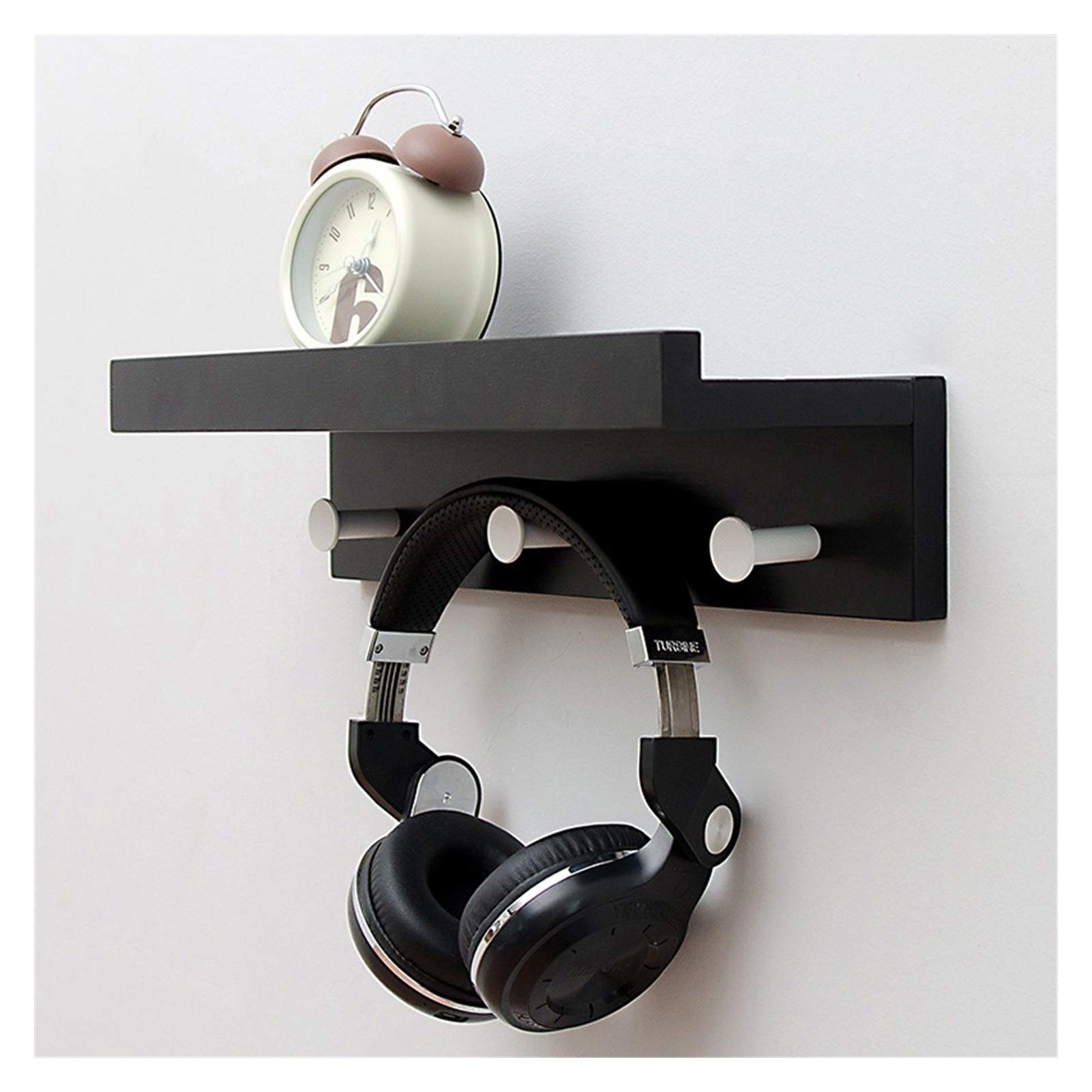 Stylish Black Wall Mounted Coat Rack with 3 Hooks - Space-Saving Entryway Organizer for Hats, Coats & Bags | Perfect for Hallway, Bedroom or Mudroom Organization