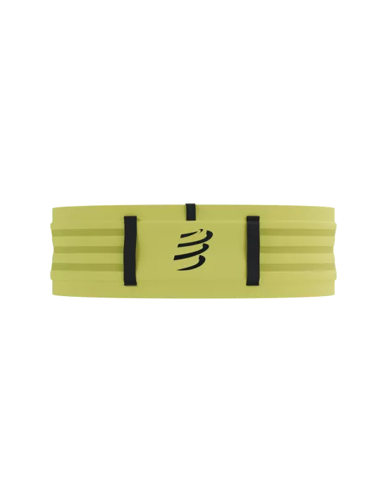 Compressport Unisex Free Belt Pro - Lightweight Running Waist Pack for Men & Women, Green Sheen - Perfect for Marathon, Hiking & Outdoor Sports