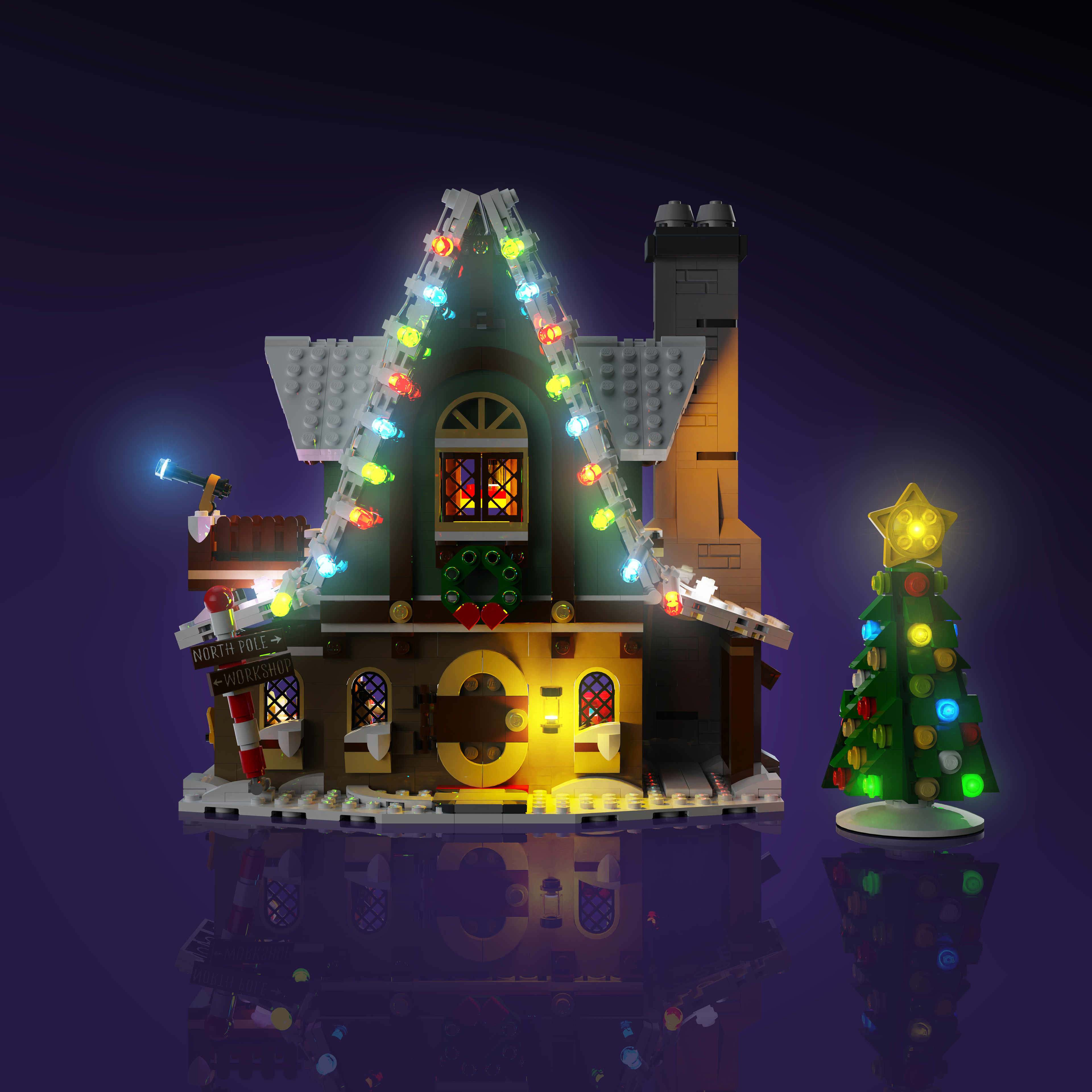 LEGO® Elf Club House Light Kit #10275 - DIY Lighting Set for LEGO Christmas Village Display & Holiday Home Decor