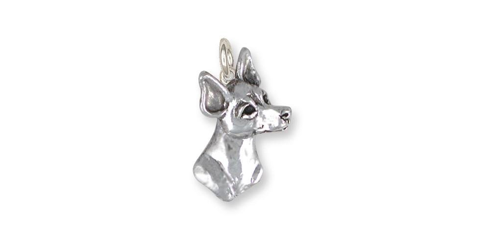 Handmade Sterling Silver Rat Terrier Charm Pendant - Unique Dog Lover Jewelry Gift for Pet Owners (RTT2-C) | Perfect for Necklaces, Bracelets & Pet Memorial Keepsakes