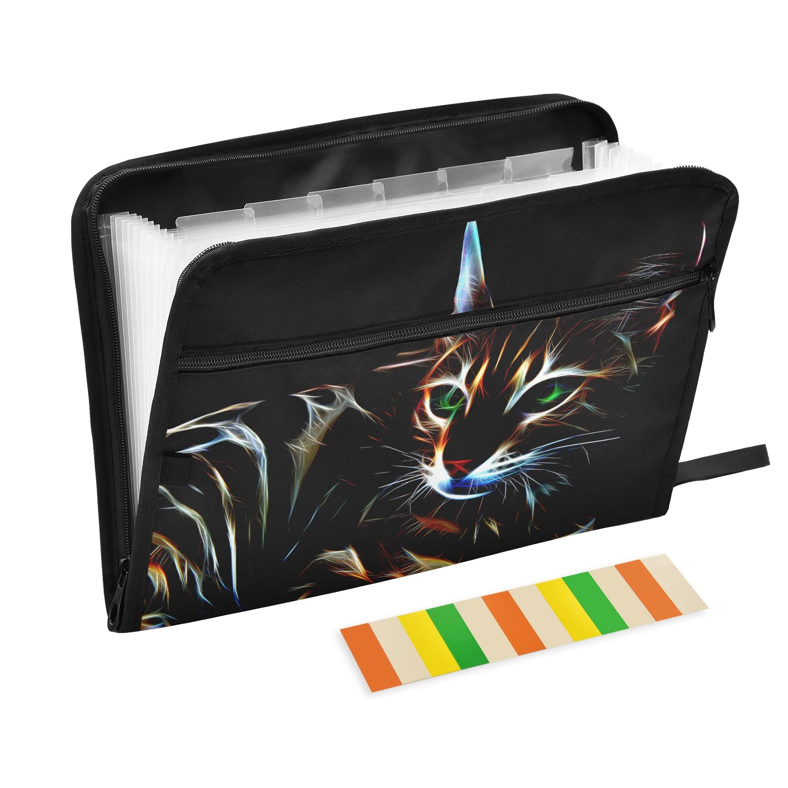 UMIRIKO 13-Pocket Expanding File Folder for Cats & Kittens - A4 Letter Size Document Organizer with Sticky Labels & Zipper Closure | Perfect for Pet Medical Records, Vaccination Schedules & Vet Visit Organization (20220475)