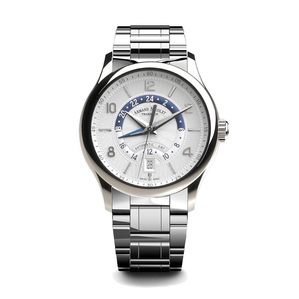 Armand Nicolet A846AAA AG M9742 Men's Luxury Watch with Brown Leather Strap - Perfect for Business, Formal Events & Everyday Wear