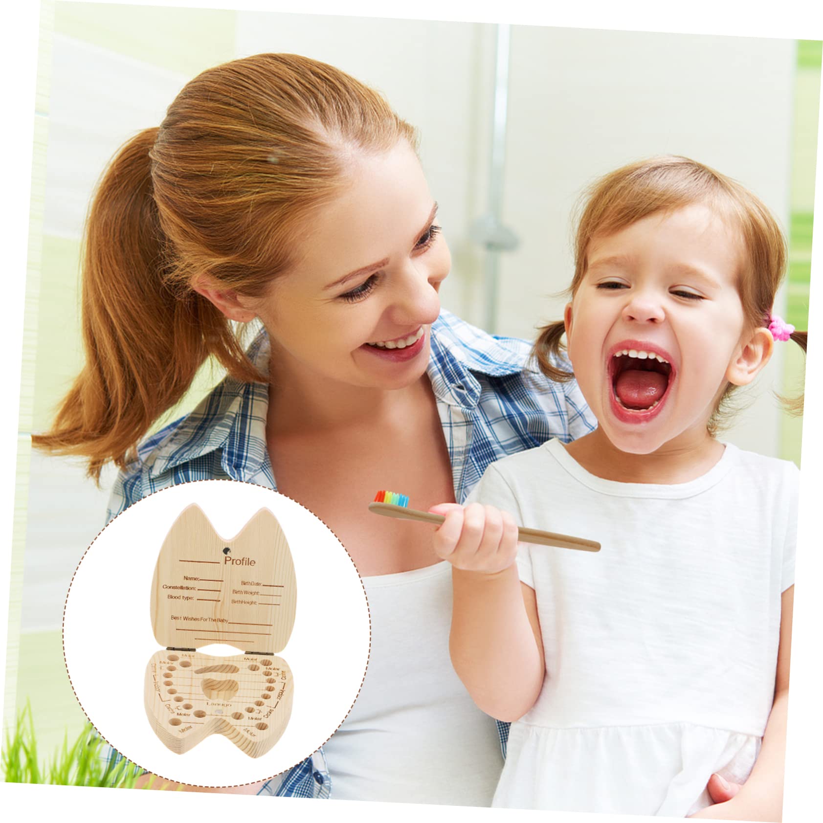BIUDECO Wooden Tooth Storage Box - Kids Tooth Holder for Baby Teeth & Childhood Memories | Perfect for Organizing and Preserving Lost Teeth as Keepsakes