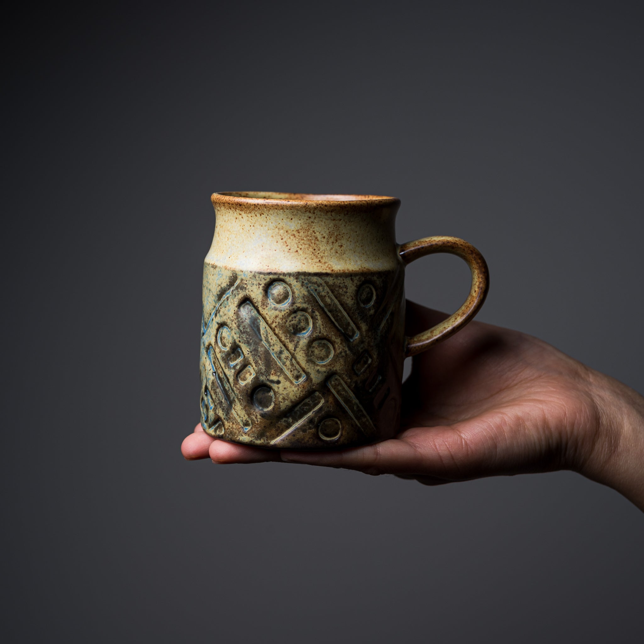 Seto Ware KASHIWA Ceramic Mug Cup 270ml - Handmade Japanese Stoneware Coffee Tea Cup for Home & Office Use