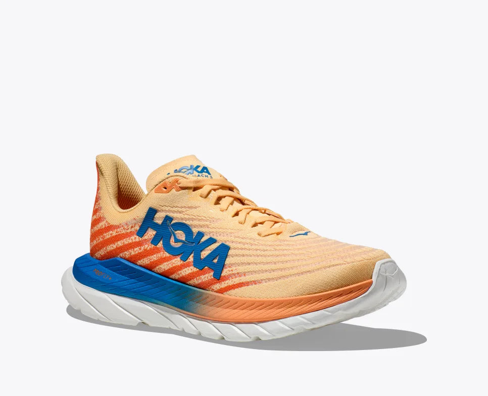 HOKA Mach 5 Running Shoes for Men - Lightweight Performance Sneakers in Impala/Vibrant Orange | Perfect for Road Running, Training & Daily Wear