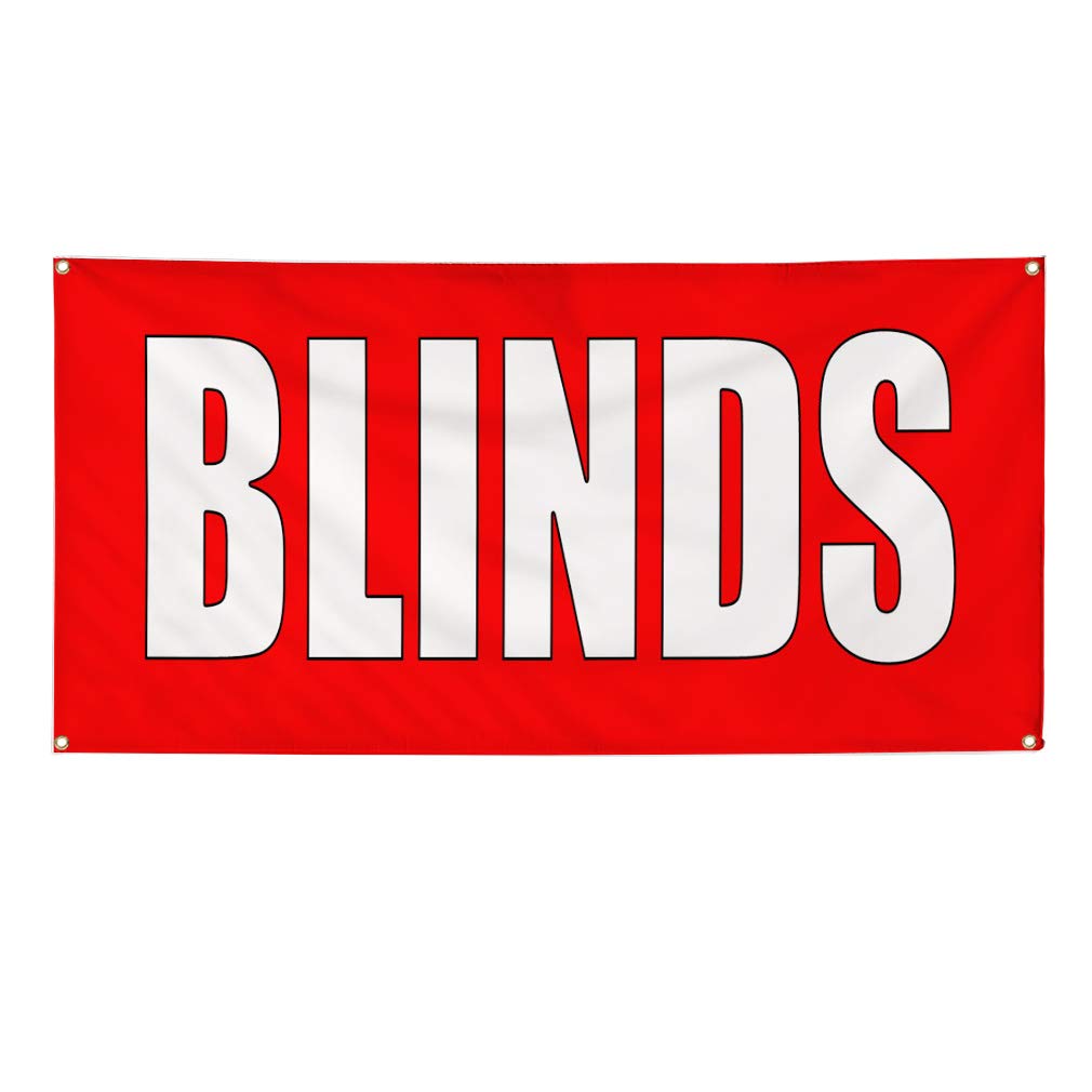 Durable Vinyl Banner - Multiple Sizes (60x144 Inches) with 10 Grommets - Weatherproof for Outdoor Use - Perfect for Home Remodeling, Retail Signs, Industrial Yard Displays & Blinds - Red Color