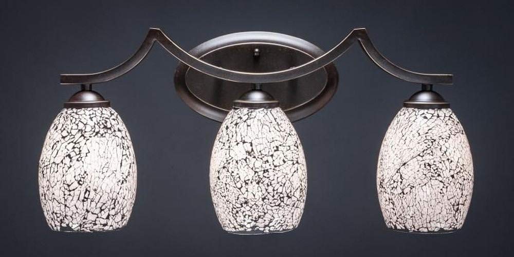 Zilo 3-Light Bathroom Vanity Bar in Dark Granite - Modern LED Bathroom Lighting Fixture for Vanity Mirror (553-DG-4165) | Perfect for Bathroom Makeover, Spa-Like Ambiance & Contemporary Home Decor