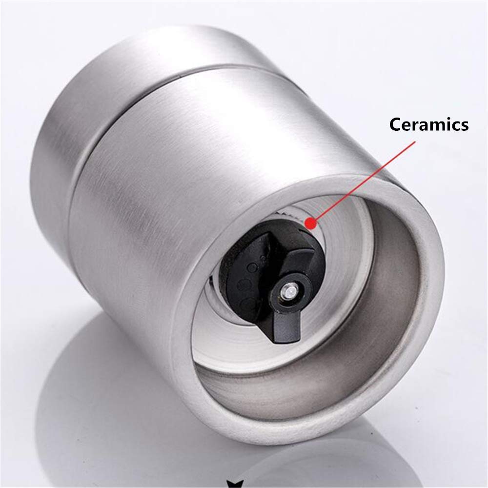 Premium Stainless Steel 2-in-1 Salt and Pepper Grinder - Adjustable Ceramic Core Spice Mill for Kitchen & Dining - Perfect for Cooking, BBQ, Camping & Gifting