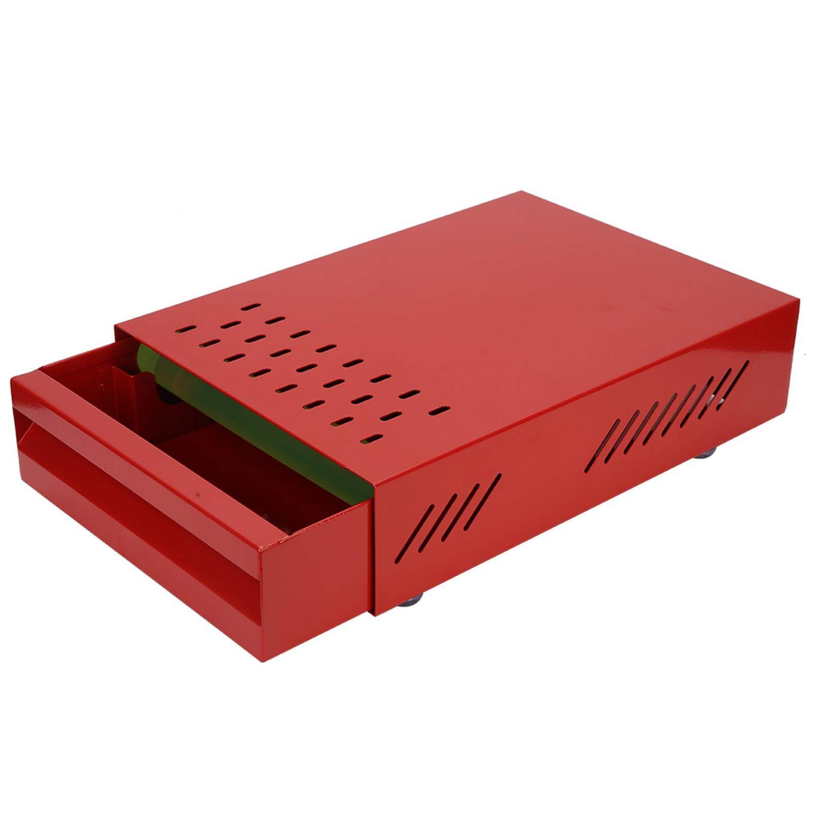 Premium 2.5L Coffee Knock Box with Anti-Skid Base - Detachable Drawer Design for Espresso Grounds Disposal - Ideal for Coffee Shops, Milk Tea Stores & Home Baristas (Red) - Perfect for Commercial Use & Home Brewing Stations